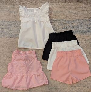Pink, White and Black Girls 12-24m Clothing Lot